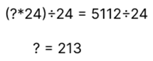 Eksempel fra øvelsestest i Verify Calculation