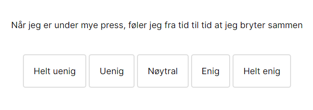 Øvelsesoppgave i personlighetstest