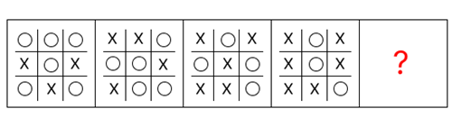 Eksempel fra øvelsestest i inductive reasoning