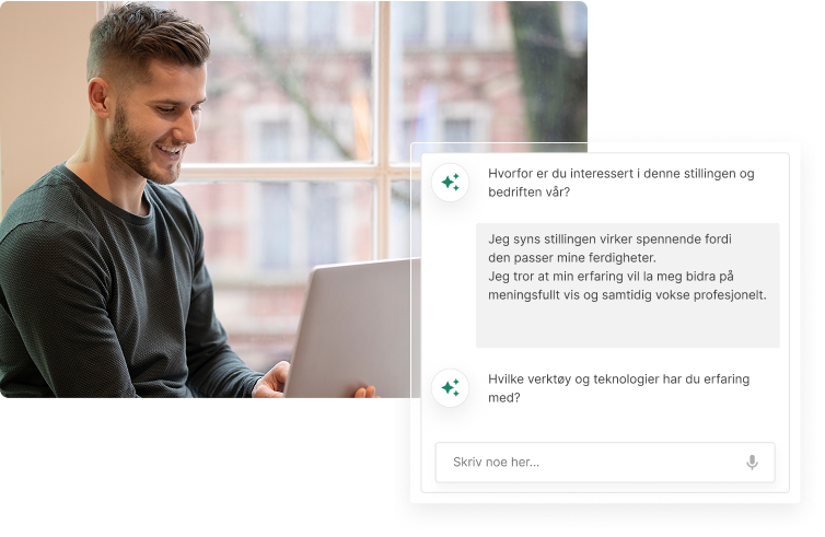 AI chatintervju eksempel