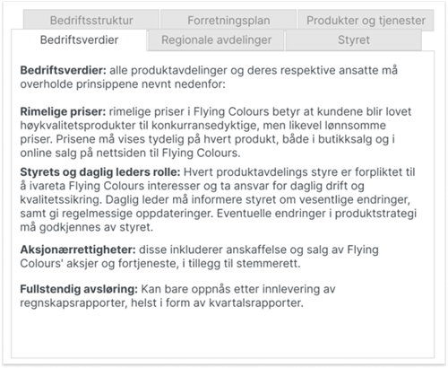 Eksempel på øvelsestest i scales verbal